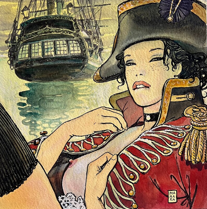 Molly El Gaucho. par Milo Manara - Illustration originale