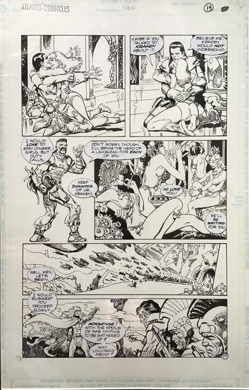 Esteban Maroto, Peter David, Aquaman - Atlantis chronicles - Planche originale