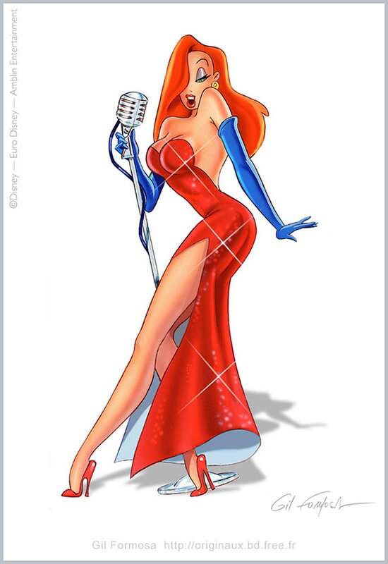 En vente - JESSICA RABBIT par Gil Formosa - Illustration originale