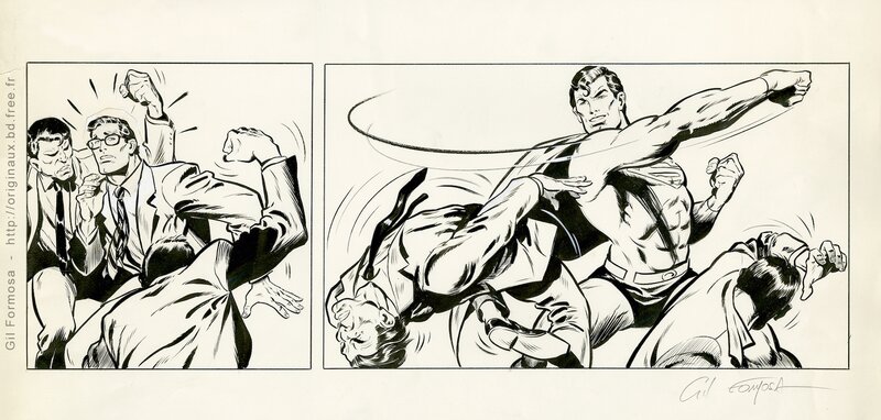 En vente - SUPERMAN par Gil Formosa - Planche originale