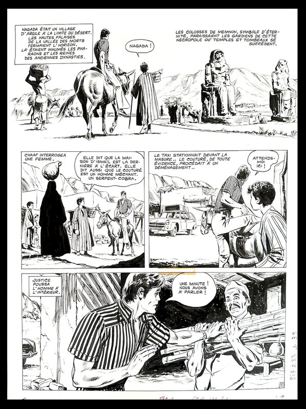 En vente - Carlo Marcello, Jean Ollivier, Docteur Justice - S.O.S. Egypte - Planche originale En vente - Carlo Marcello, Jean Ollivier, Docteur Justice - S.O.S. Egypte - Planche originale