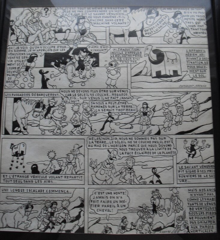 Zig et puce par Alain Saint-Ogan - Planche originale