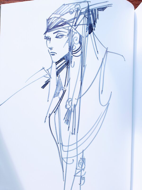 Alex Niño, Alex Nino Book Sketch - Mirage - Sketch