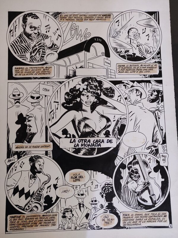 Jordi Bernet, Torpedo ep 45 “L’altra faccia che abbaglia”, page de titre - Planche originale