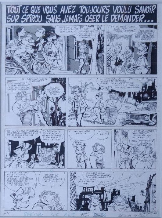 Bernard Hislaire, Hommage à Spirou via Bidouille et Violette - Comic Strip