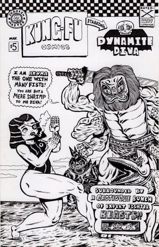 Jasper Jubenvill, Kung-Fu Comics starring Dynamite Diva (2022) Cover - Original Cover