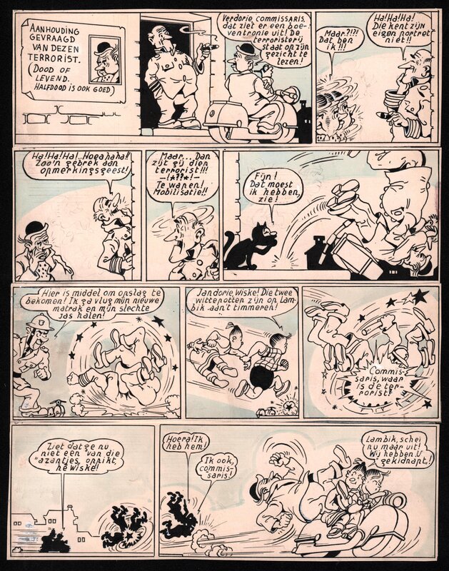 Willy Vandersteen, Bob et Bobette / Suske en Wiske 6 - De Zwarte Madam  pl. 17 - Comic Strip