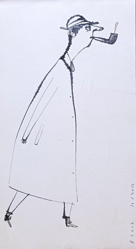 Monsieur Hulot by Serge Bloch - Original Illustration