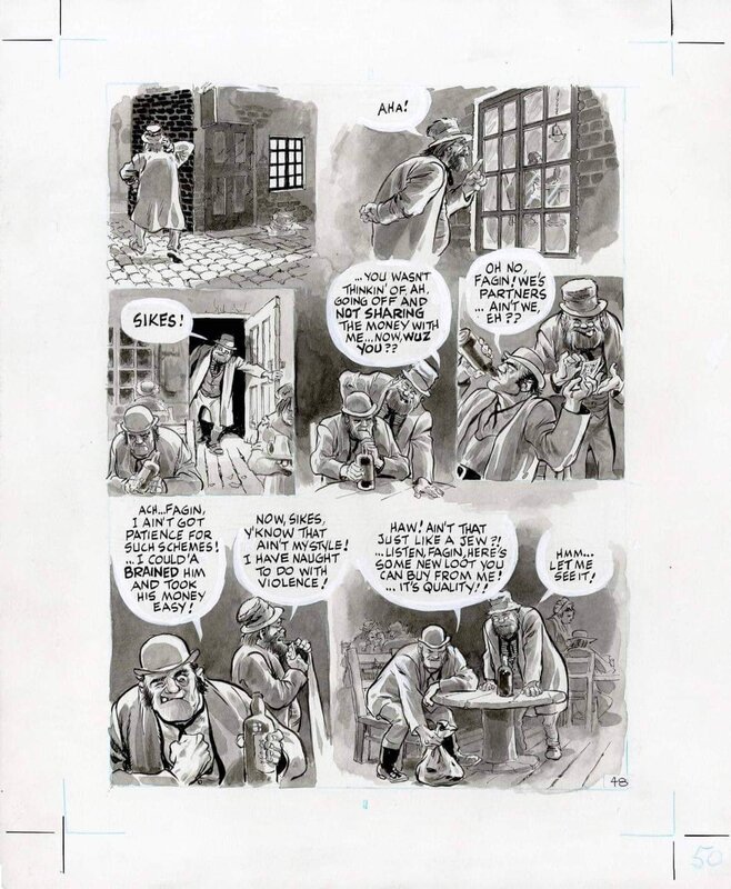 Fagin The Jaw by Will Eisner - Original art