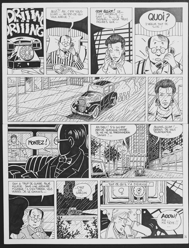 André Taymans, Sam Griffith #1 Sortie des Artistes - Planche originale