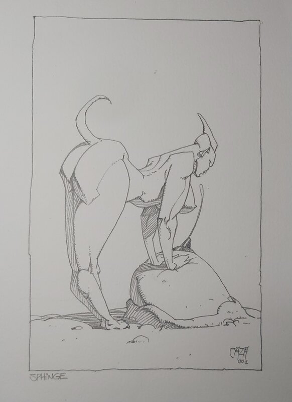 For sale - Sphinge by Caza - Original Illustration