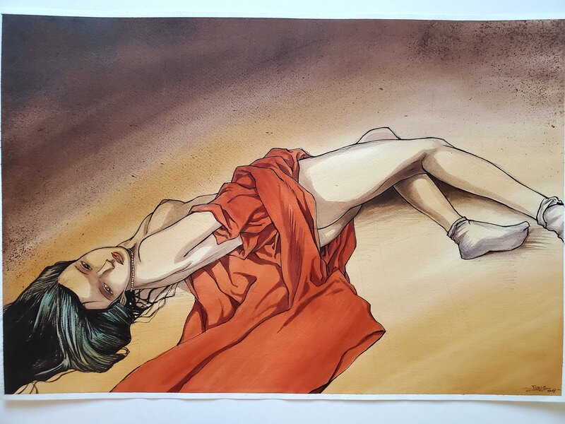 Jung, FEMME NUE   couleur directe - Illustration originale