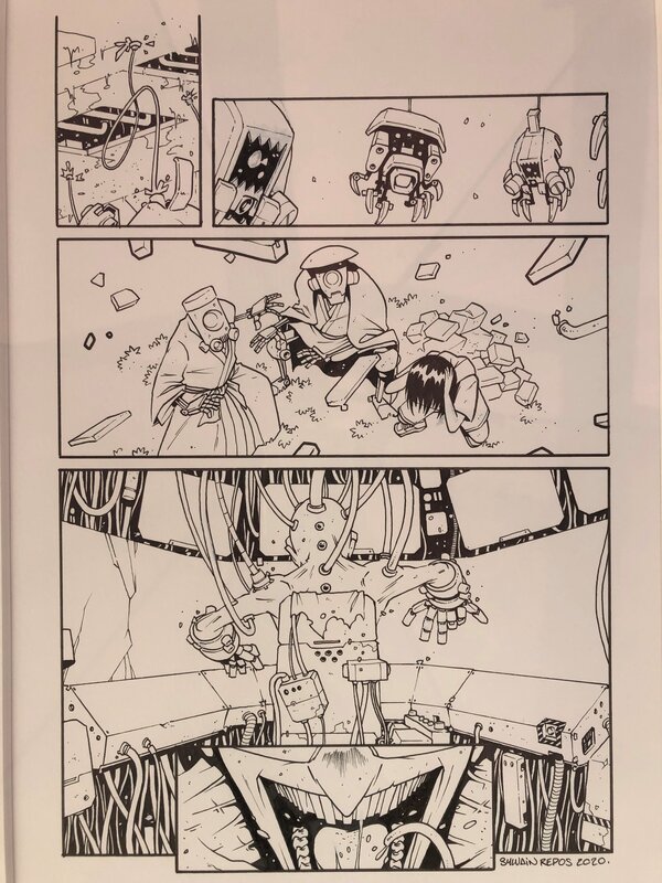En vente - Yojimbot Tome 1 par Sylvain Repos - Planche originale