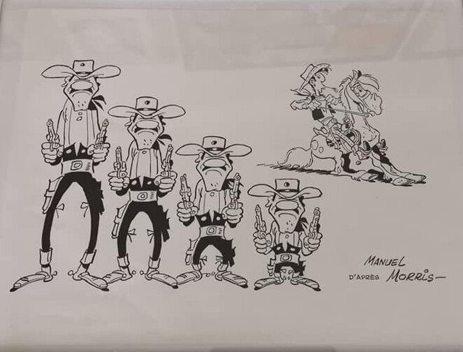 Manuel Tenret, Les daltons et lucky luke - Planche originale