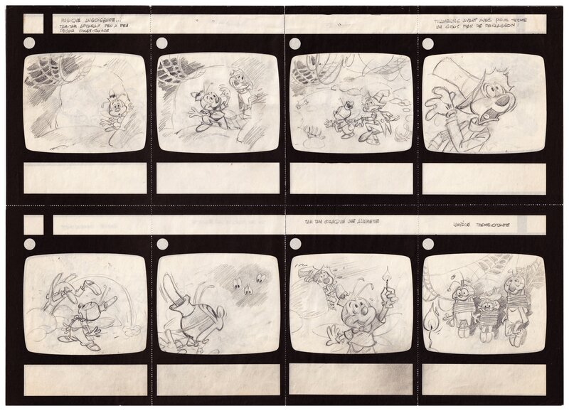 Claude Marin, Les Zinzinsectes - Story-board 1 - Œuvre originale