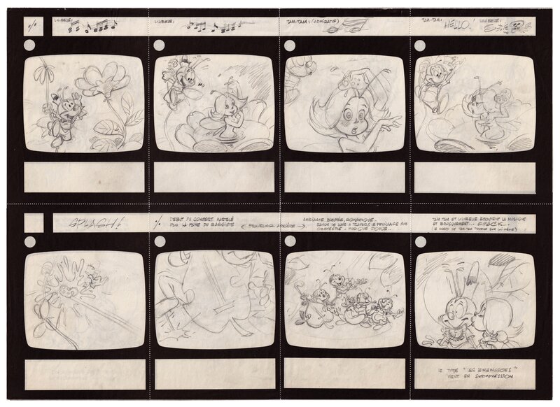 Claude Marin, Les Zinzinsectes - Story-board 2 - Œuvre originale