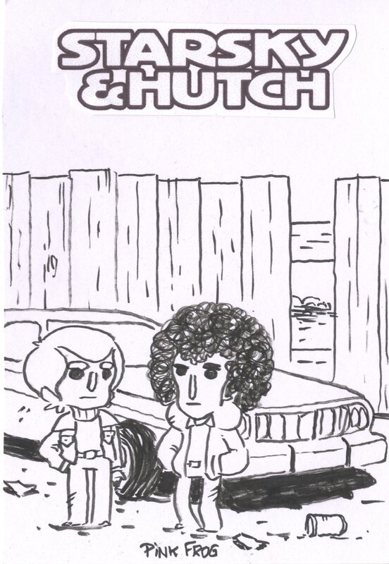 En vente - Mickaël Roux - Starsky & Hutch - Illustration originale