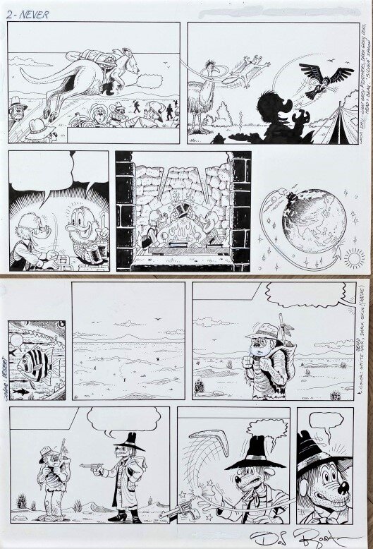 Don Rosa, La jeunesse de Picsou - Le rêveur du Never Never (2nde planche) - Planche originale