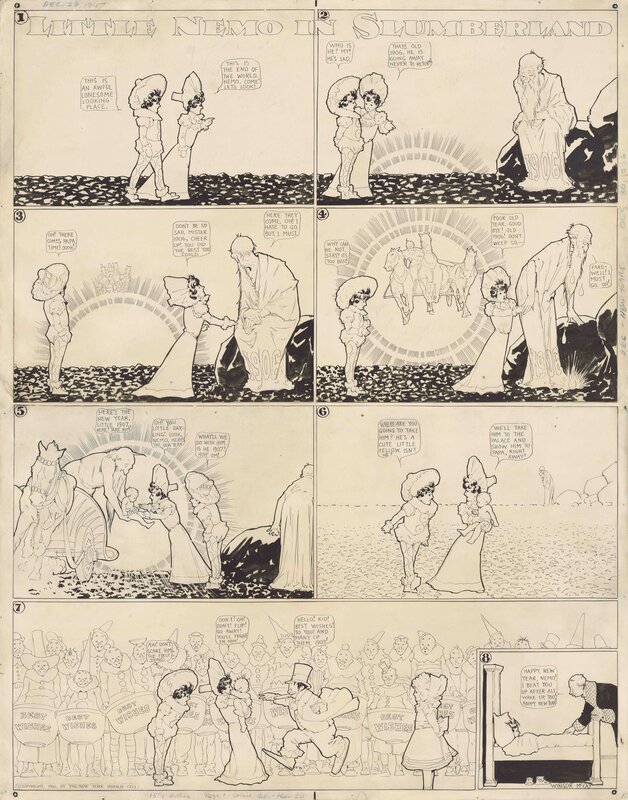 Mccay, Winsor - Little Nemo in Slumberland, Sunday, 12-30-1906 - Planche originale