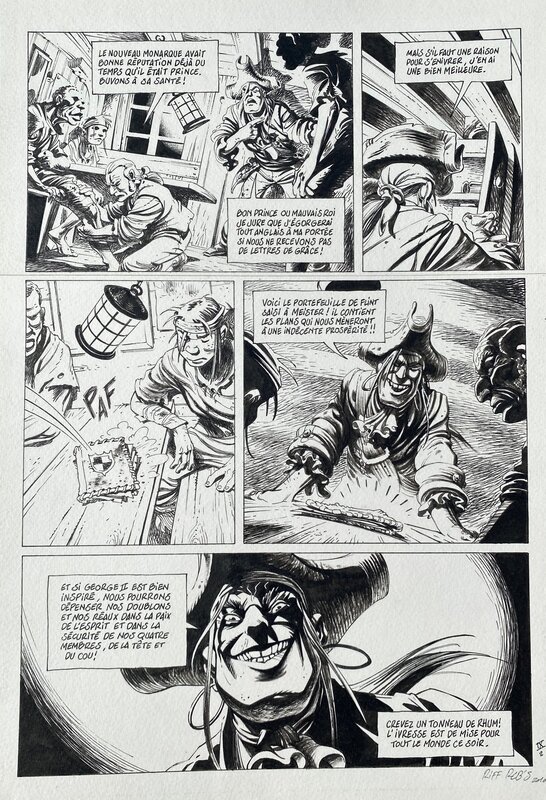 Riff Reb's, Diptyque 2/3 - A bord de l'étoile Matutine, Chapite IX - Planche originale