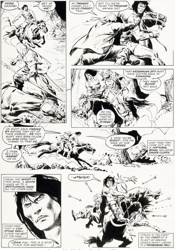 John Buscema, Tony DeZuniga, Marvel Super Special - Le temple de l'idole d'or - T9 p.15 - Planche originale
