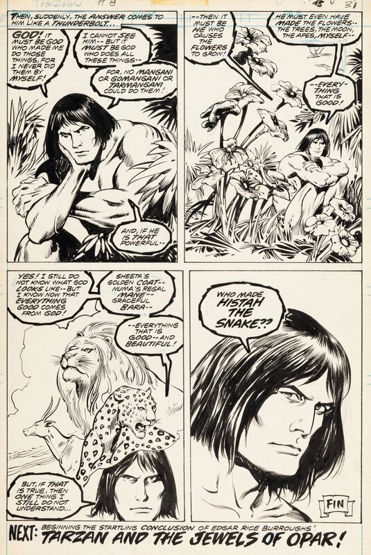 Tarzan - T8 p.31 par John Buscema, Rudy Mesina - Planche originale