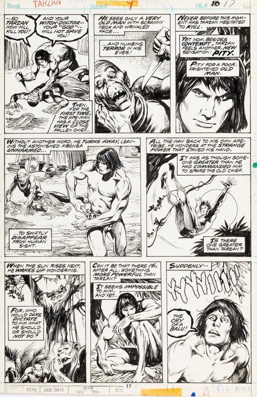 Tarzan - T9 p.17 par John Buscema, Alfredo Alcalá - Planche originale