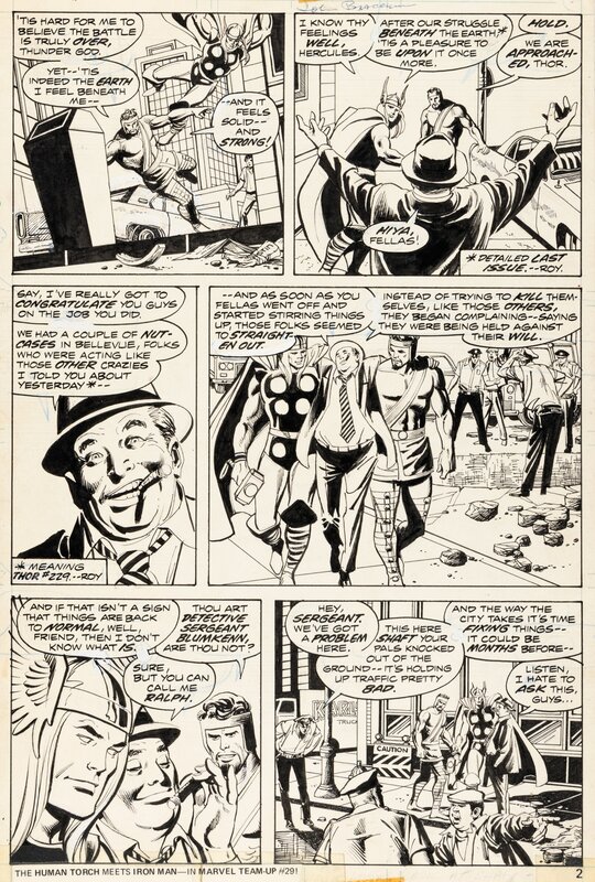 Thor - #231 p.2 par John Buscema, Dick Giordano - Planche originale