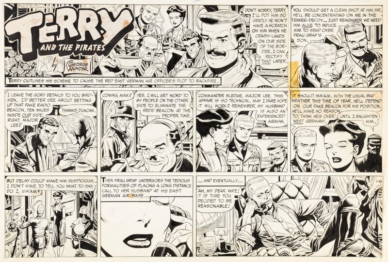 George Wunder, Terry and the pirates - Sunday - 6 Janvier 1963 - Planche originale