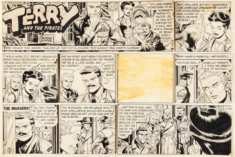 George Wunder, Terry et les pirates - Sunday - 30 Décembre 1962 - Planche originale