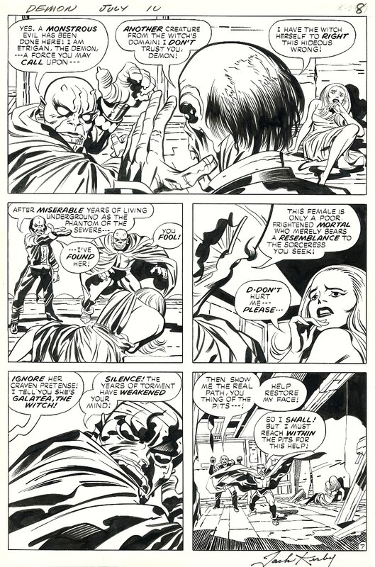 Jack Kirby, Mike Royer, Demon # 10 p. 7 ( 1973 ) - Planche originale