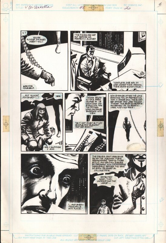 V for Vendetta by David Lloyd - Original art