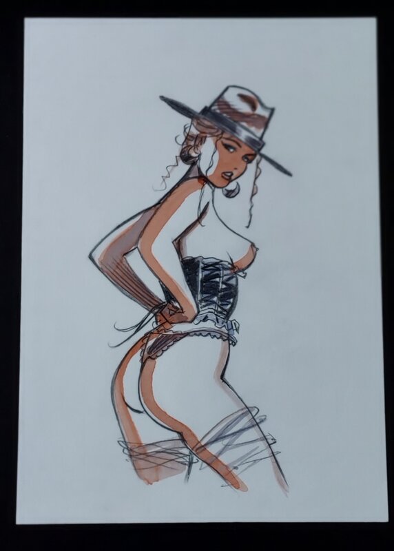 Western corset by Thierry Girod - Original Illustration