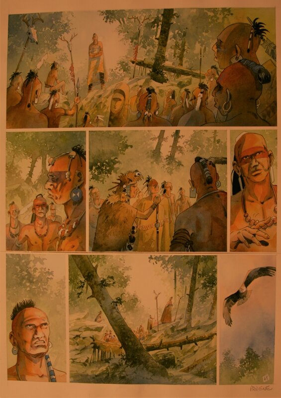 Pocahontas par Patrick Prugne - Planche originale
