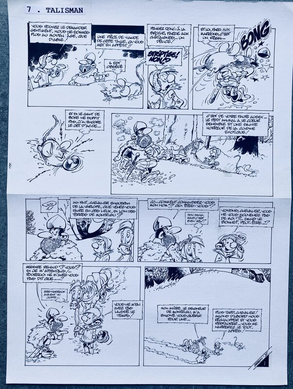 For sale - Seron - les Petits hommes - Planche originale - Castel Montrigu - T. 43 - Comic Strip