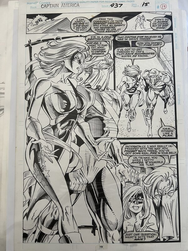 For sale - Dave Hoover, Danny Bulandi, Rosen, Planche originale Captain América issue 437 page 15 - Comic Strip