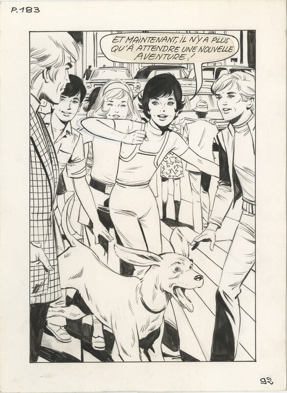 Le Club des Cinq par Jean Sidobre - Illustration originale