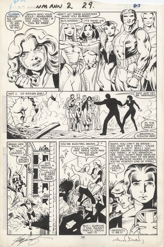 Alan Davis, New Mutants Annual #2 p29 - Planche originale