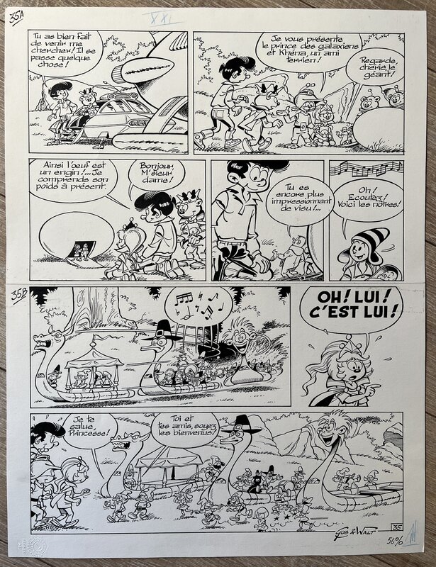 For sale - Gos, Planche Originale KHENA & LE SCRAMEUSTACHE Noté P 35 - Comic Strip