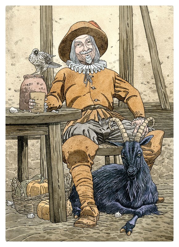 For sale - Milan Jovanovic, Les 7 Vies de l’Épervier, le fils d'Ariane - LA TAVERNE - Original Illustration