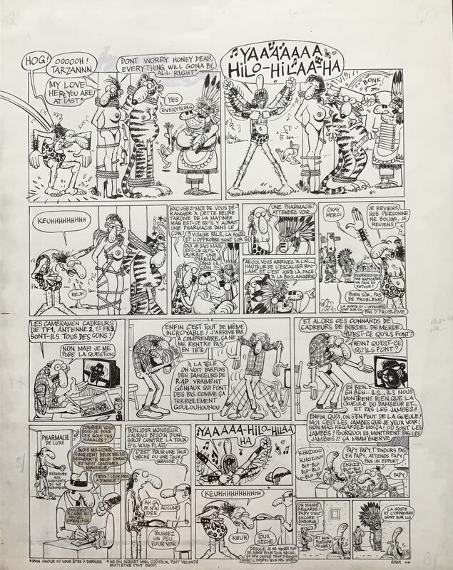 Papy Tarzan par Édika - Planche originale