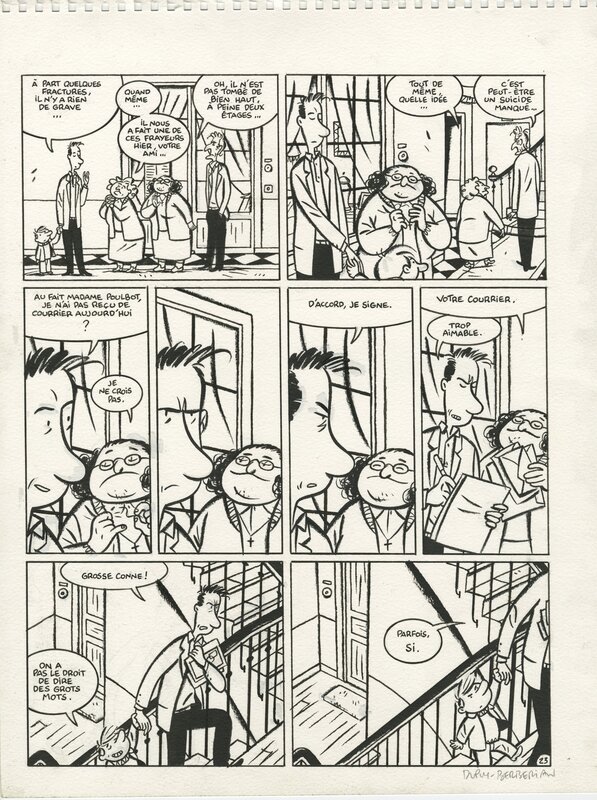 Charles Berberian, Philippe Dupuy, (1998) - Dupuy - Berberian - Mr Jean - Tome 4 - Planche originale 23 - Comic Strip