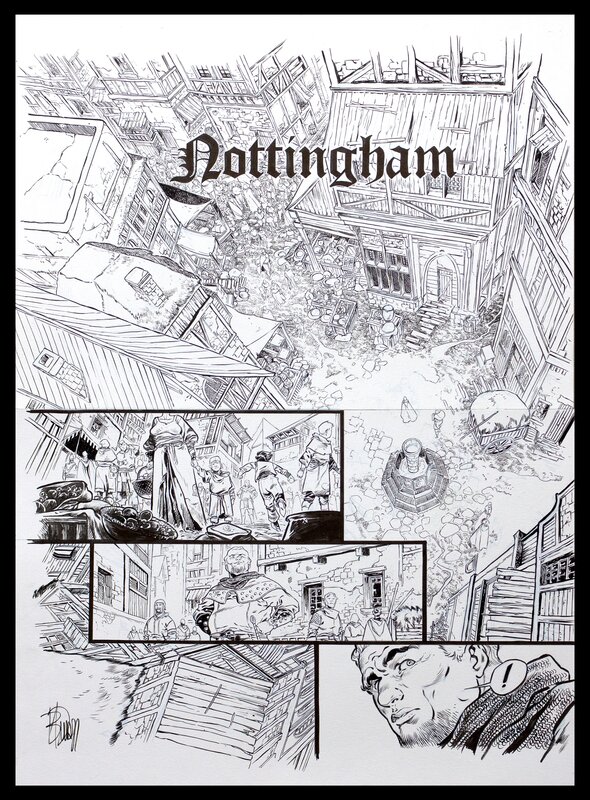 Nottingham T3 Pl 1 par Benoit Dellac - Planche originale