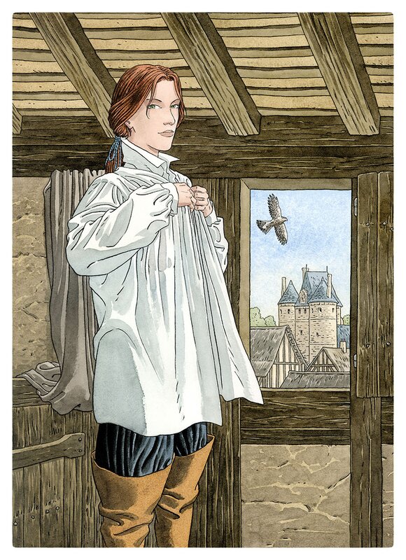 For sale - Milan Jovanovic, Les 7 Vies de l’Épervier, le fils d'Ariane - LE MATIN - Original Illustration