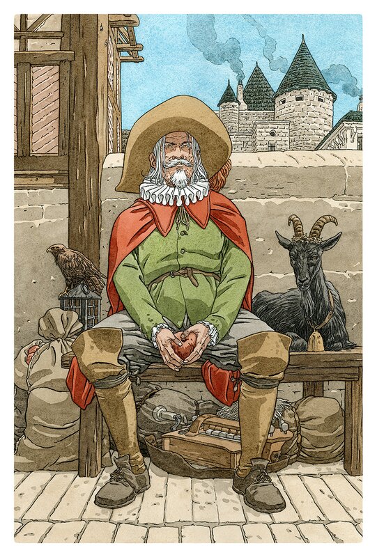 For sale - Milan Jovanovic, Les 7 Vies de l’Épervier, le fils d'Ariane - LEONARD - Original Illustration