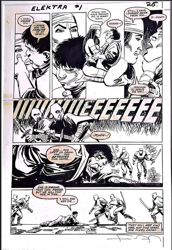 Frank Miller, Klaus Janson, Elektra Saga Book 1, page 26 - Planche originale