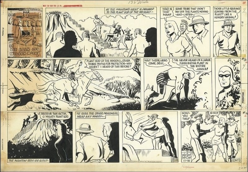 Wilson McCoy, Lee Falk, le FANTOME - the PHANTOM - Planche originale