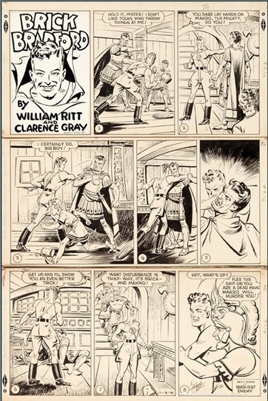 Brick BRADFORD par Clarence Gray - Planche originale