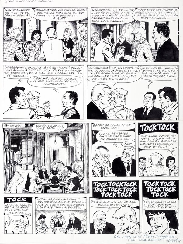 Tibet, Ric Hochet contre Sherlock, planche 5 - Planche originale