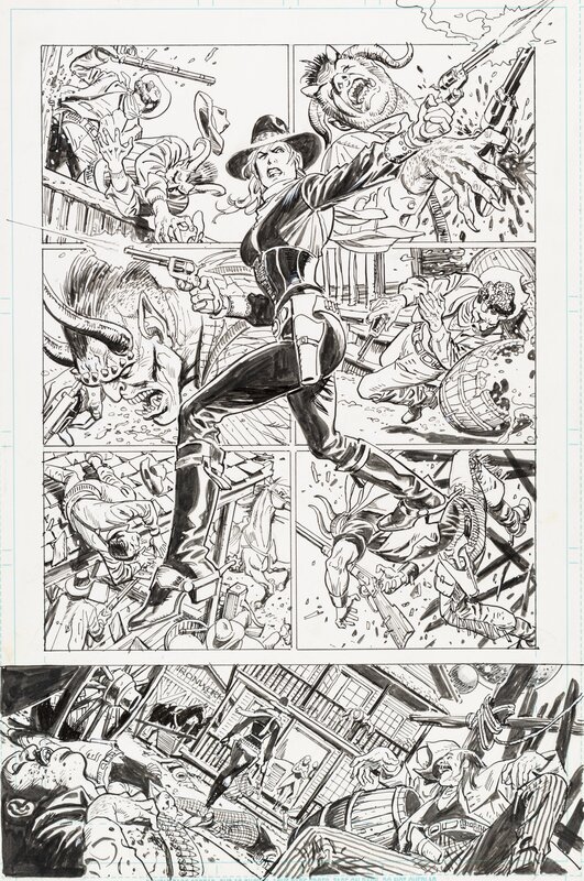 José Luis García-López, Jimmy Palmiotti, Justin Gray, All Star Western - T31 p9 - Planche originale